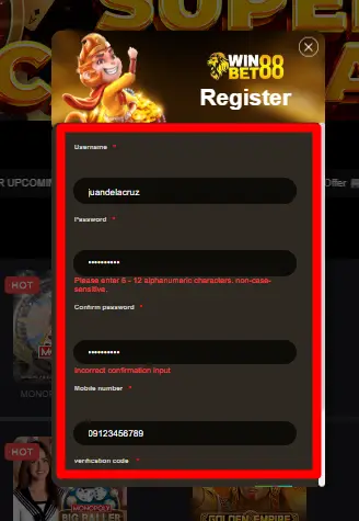 winbet88 registration page