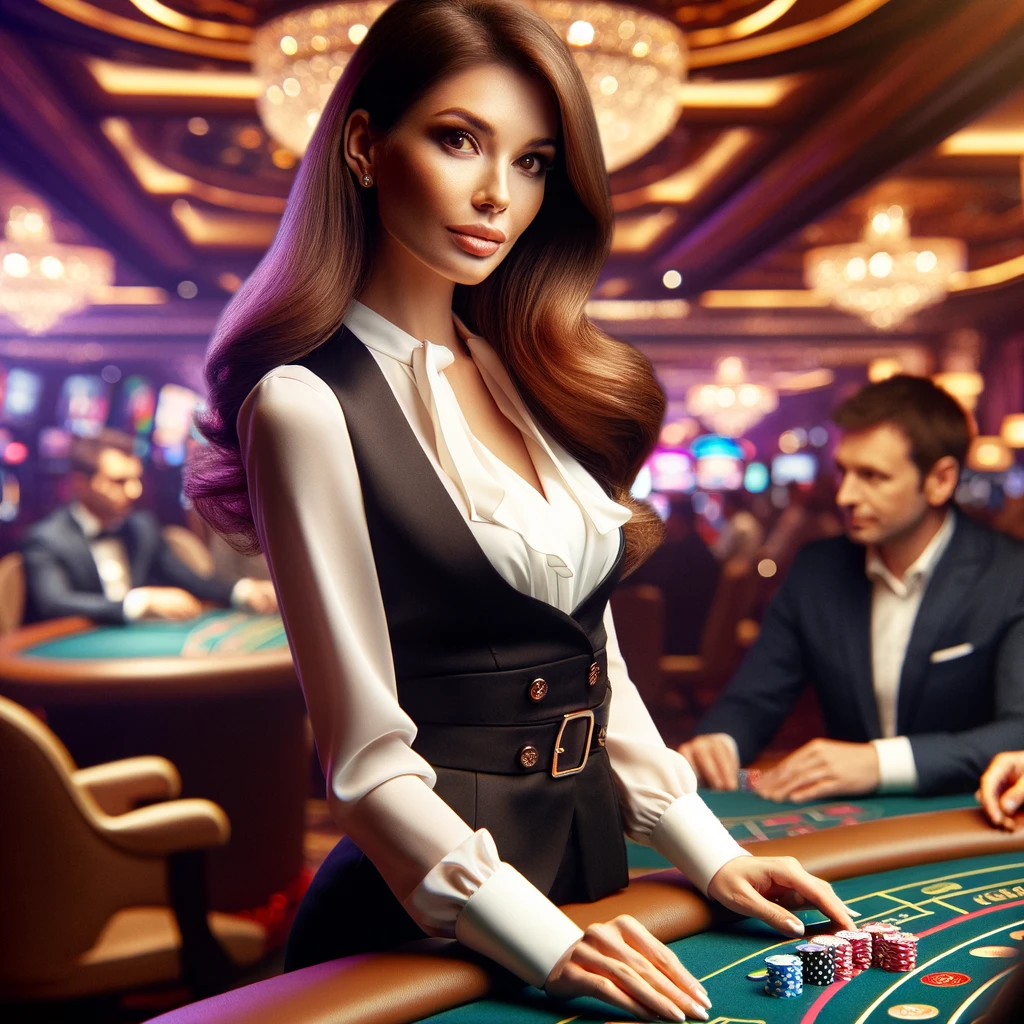 beautiful live casino dealer
